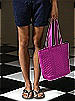 Quilted Fashion Tote Bag: Matte Satin