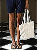 Quilted Fashion Tote Bag: Matte Satin