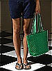 Quilted Fashion Tote Bag: Matte Satin