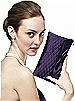Quilted Clutch in Matte Satin