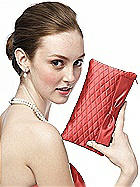 Quilted Clutch in Matte Satin