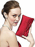 Quilted Clutch in Matte Satin
