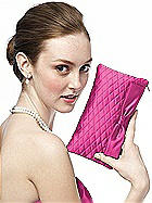 Quilted Clutch in Matte Satin