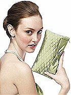 Quilted Clutch in Matte Satin