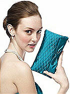 Quilted Clutch in Matte Satin