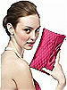 Quilted Clutch in Matte Satin