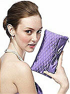 Quilted Clutch in Matte Satin