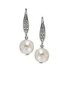 Pearl Pave Drop Earrings