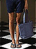 Iridescent Taffeta Quilted Fashion Tote Bag