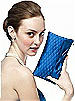 Iridescent Taffeta Quilted Clutch Handbag