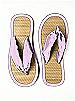 Iridescent Taffeta Flip Flops