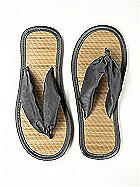 Iridescent Taffeta Flip Flops