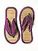 Iridescent Taffeta Flip Flops
