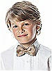 Boy's Clip Bow Tie in Duchess Satin