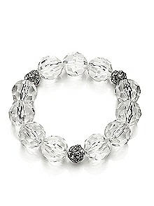 Faceted Clear Resin Bauble Bracelet
