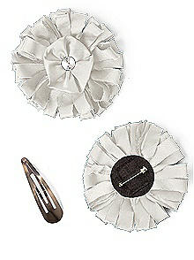 Peau de Soie Confetti Flower with Rhinestone Detail