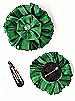 Dupioni Confetti Flower with Rhinestone Detail