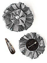 Dupioni Confetti Flower with Rhinestone Detail