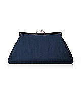 Dupioni Trapezoid Clutch with Jeweled Clasp