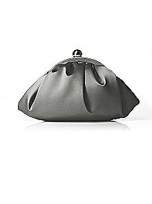 Gathered Matte Satin Clutch