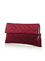 Quilted Envelope Clutch with Tassel Detail