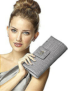 Dupioni Tear Drop Rectangle Clutch