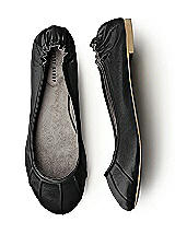 Pleated Satin Ballet Flat