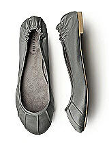 Pleated Satin Ballet Flat