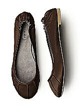 Pleated Satin Ballet Flat