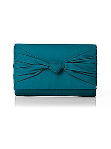 Silk Faille Knot Clutch
