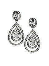 CZ Nested Drop Earrings