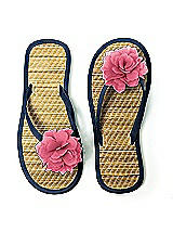 Flower Trimmed Bridesmaid and Bridal Flip Flop