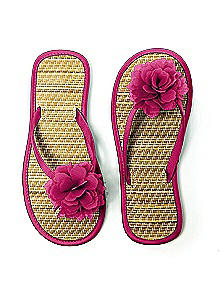 Flower Trimmed Bridesmaid and Bridal Flip Flop