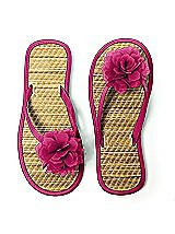 Flower Trimmed Bridesmaid and Bridal Flip Flop