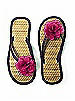 Flower Trimmed Bridesmaid and Bridal Flip Flop