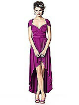 Twist Dress with Dramatic Hi-Lo Hem