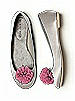 Crinkle Chiffon Flower Pom Pom Shoe Clip