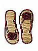 Pom Pom Flower Trimmed Bridesmaid and Bridal Flip Flop