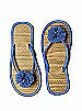 Pom Pom Flower Trimmed Bridesmaid and Bridal Flip Flop