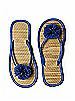 Pom Pom Flower Trimmed Bridesmaid and Bridal Flip Flop