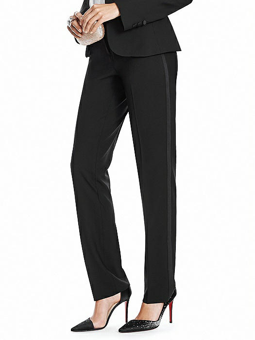 womens black tuxedo pants