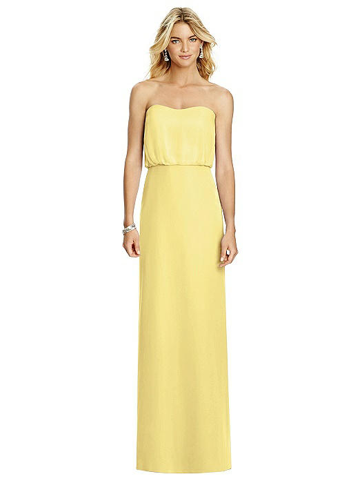 Strapless Chiffon Bridesmaid Dresses Charcoal